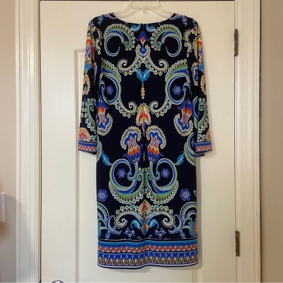 Laundry By Shelli Segal Blue and Orange Dress - Picture 3 of 12